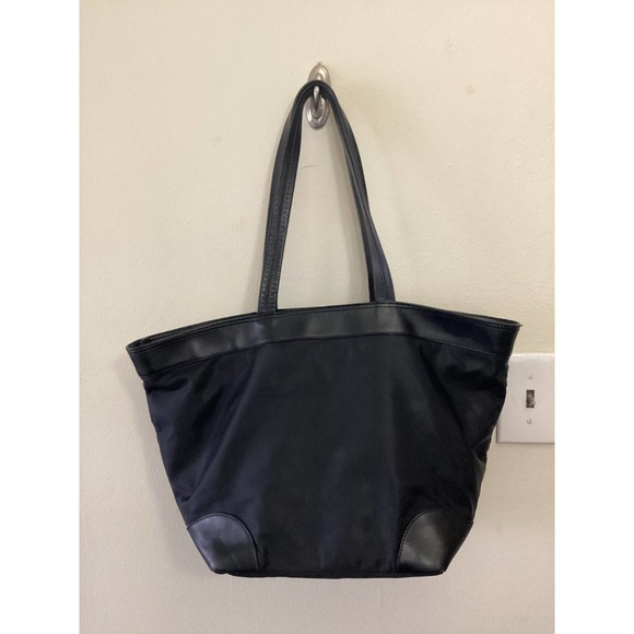 FURLA MADE IN ITALY BLACK BROWN LEATHER SMALL HAND BAG VINTAGE WOMENS LADIES - Picture 3 of 3